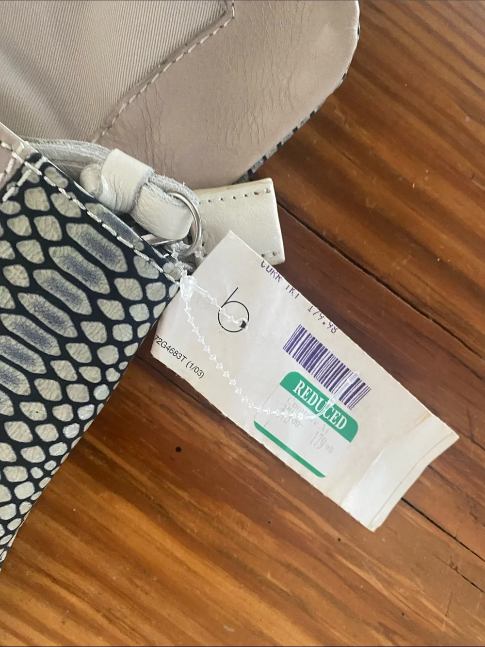 Neutral and Teal Envelope Clutch with Braided Accent